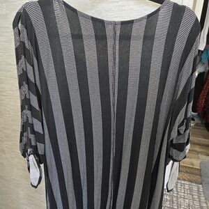 Cato Black and White Striped Blouse